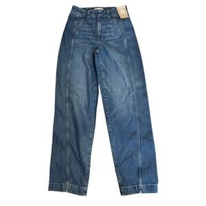 Madewell Tapered Barrel Leg Denim Trousers Jeans W25 (NWT)